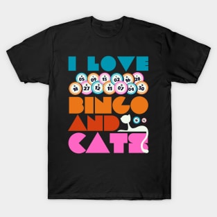 I Love Bingo And Cats T-Shirt